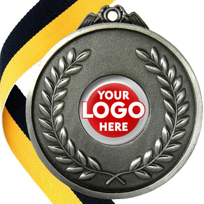 65mm Antique Laurel Wreath Medal On A Ribbon (MJ1065)