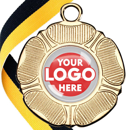 50mm Tudor Rose Medal on a Ribbon