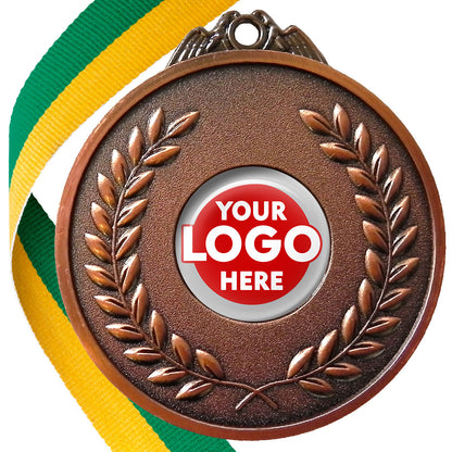 65mm Antique Laurel Wreath Medal On A Ribbon (MJ1065)