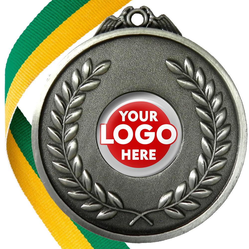 65mm Antique Laurel Wreath Medal On A Ribbon (MJ1065)