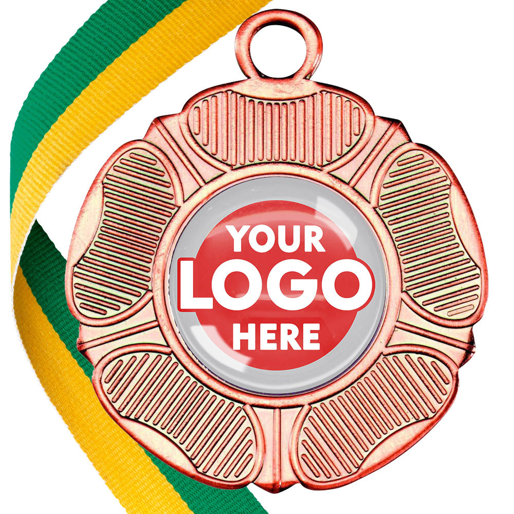 50mm Tudor Rose Medal on a Ribbon