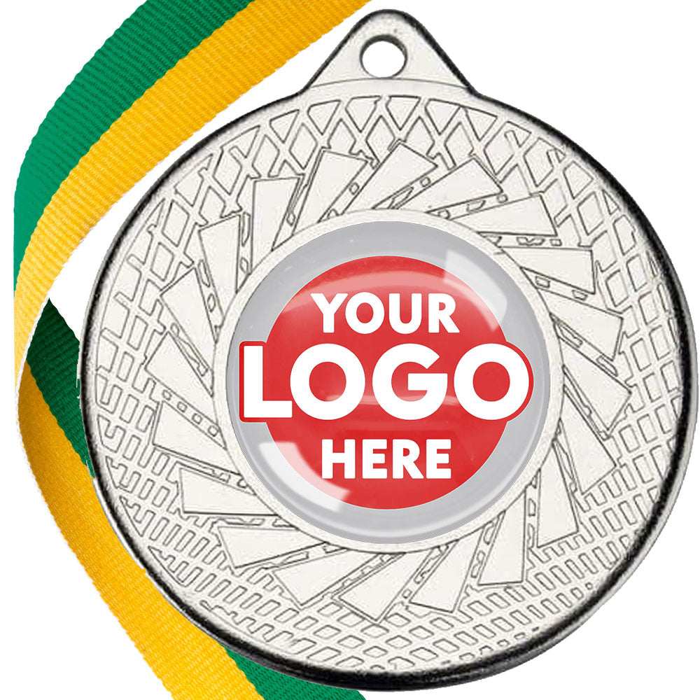 50mm Blade Design Wreath Medals on Ribbons