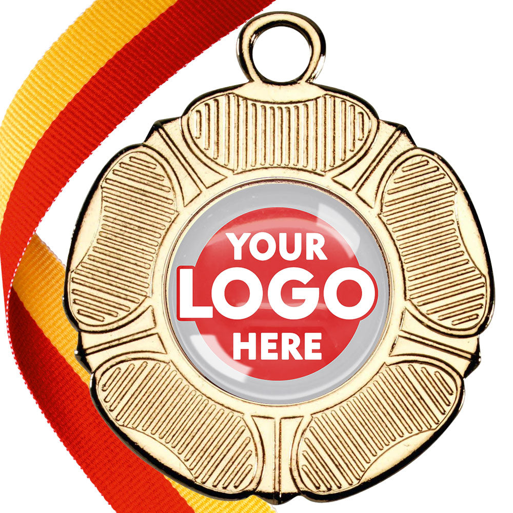 50mm Tudor Rose Medal on a Ribbon