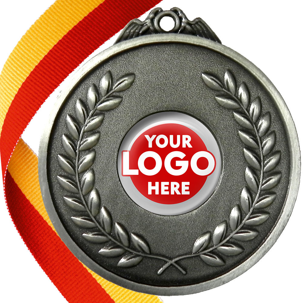 65mm Antique Laurel Wreath Medal On A Ribbon (MJ1065)