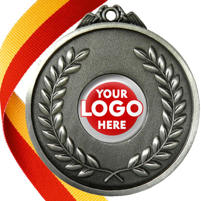 65mm Antique Laurel Wreath Medal On A Ribbon (MJ1065)