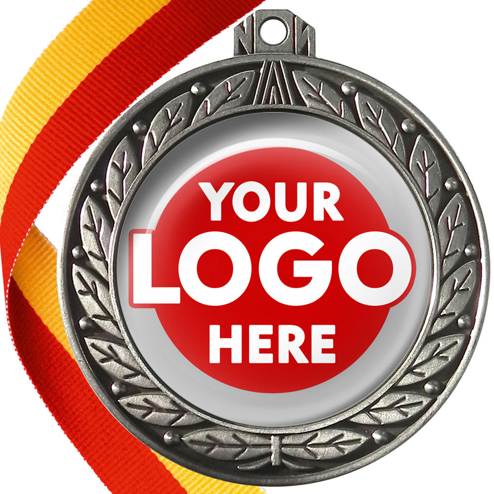 70mm Deluxe Antique Medal on a Ribbon (Laurel Leaf) MJ1070