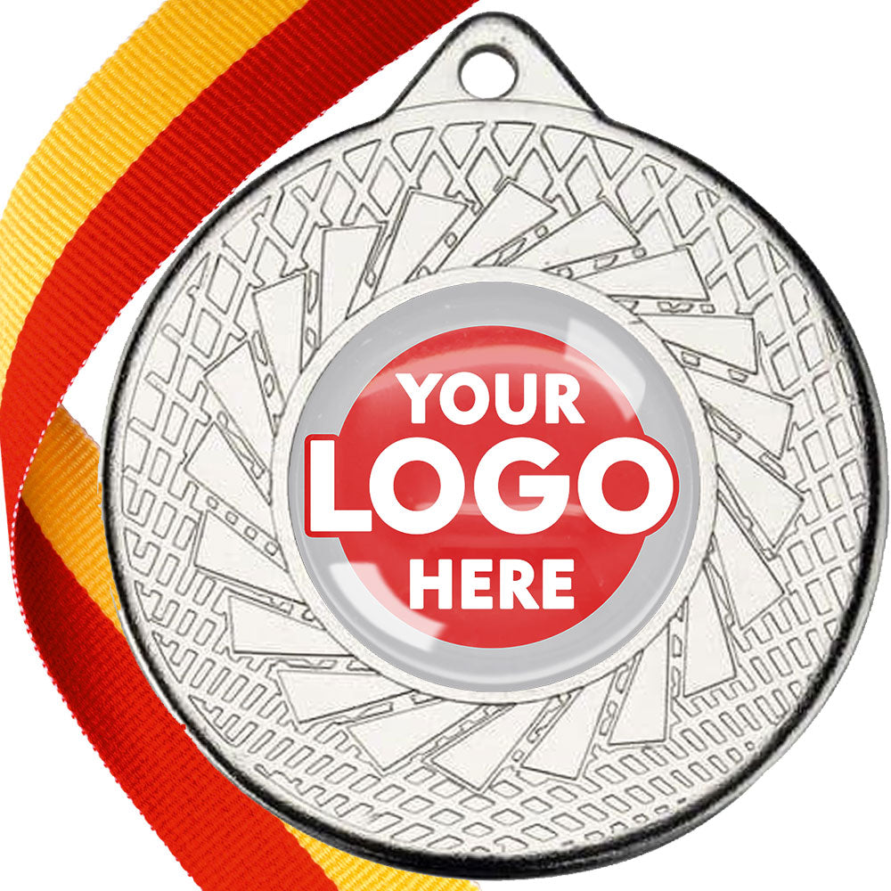 50mm Blade Design Wreath Medals on Ribbons